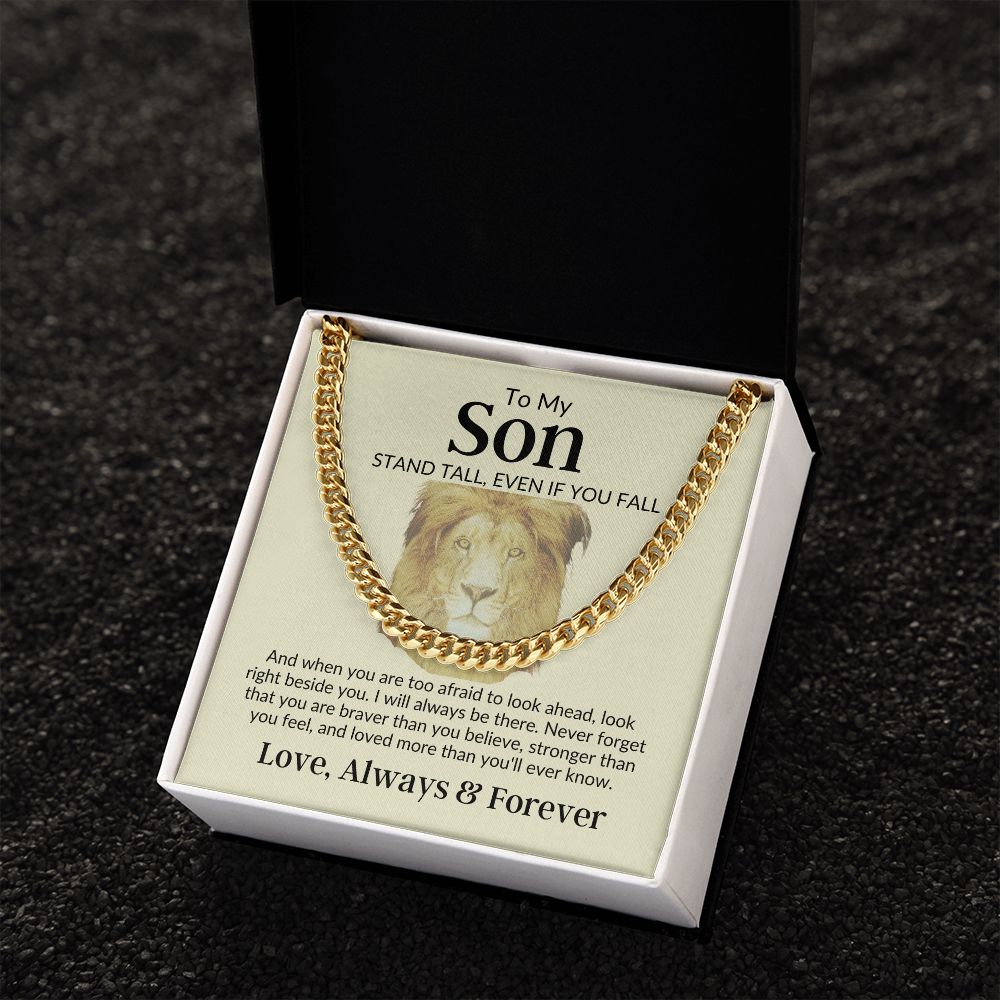 Son Stand Tall Beige Cuban Link Chain