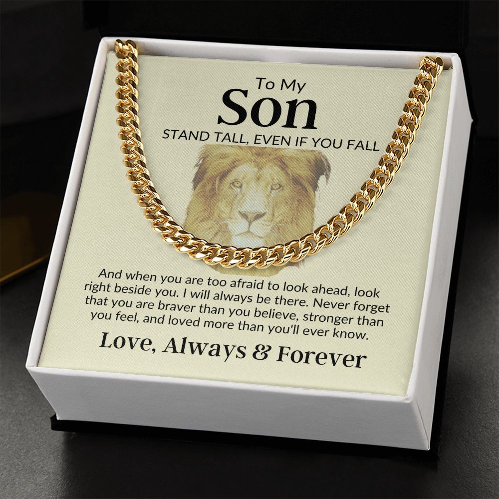 Son Stand Tall Beige Cuban Link Chain