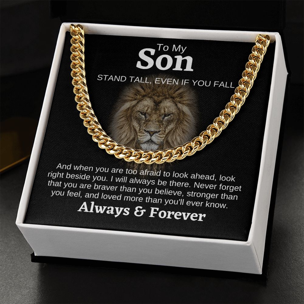 Son Lion Stand Tall Always & Forever Cuban Link