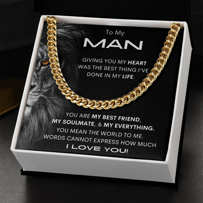 My Man Lion/ Cuban Link Chain