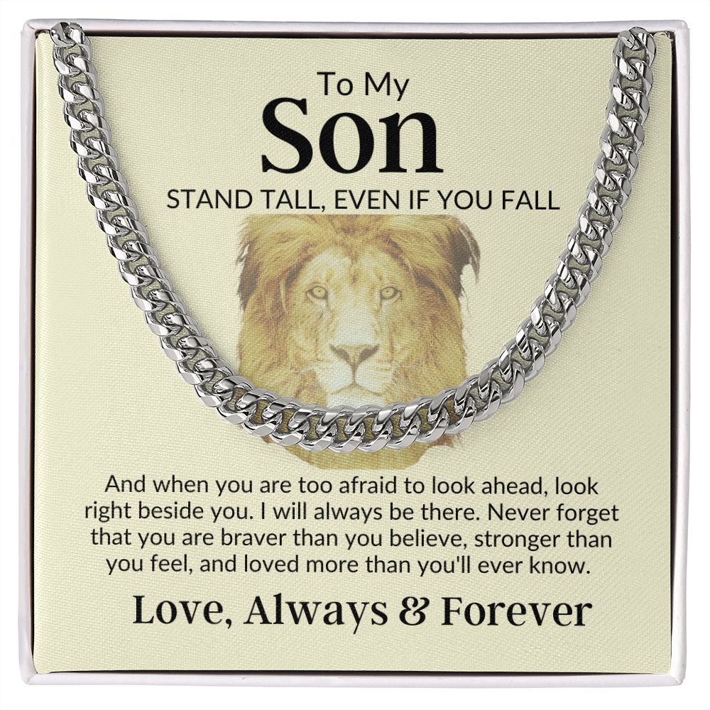 Son Stand Tall Beige Cuban Link Chain