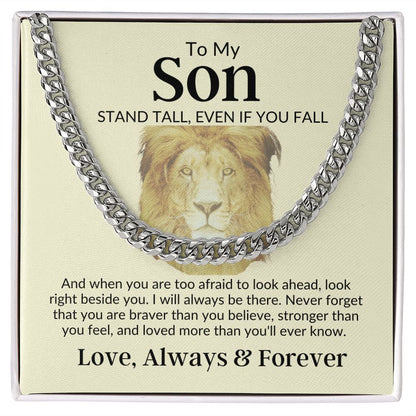 Son Stand Tall Beige Cuban Link Chain