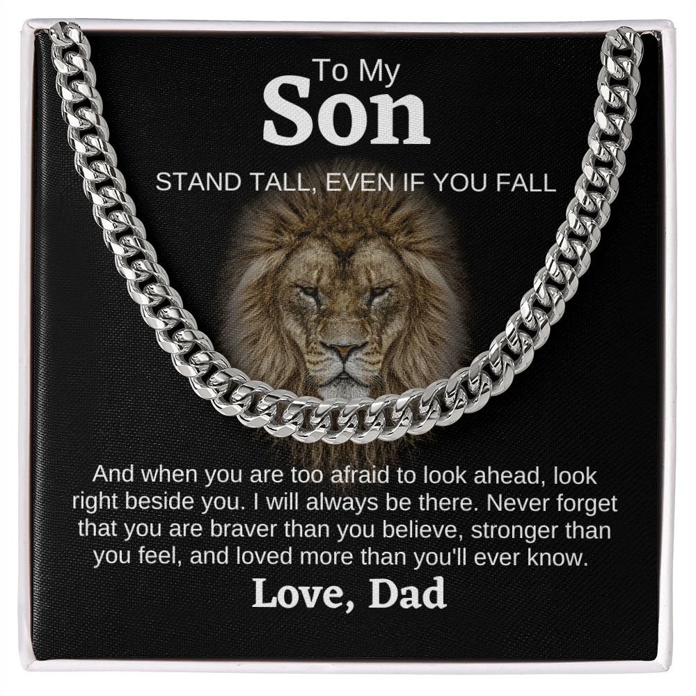 Son Lion Stand Tall Cuban Link Chain