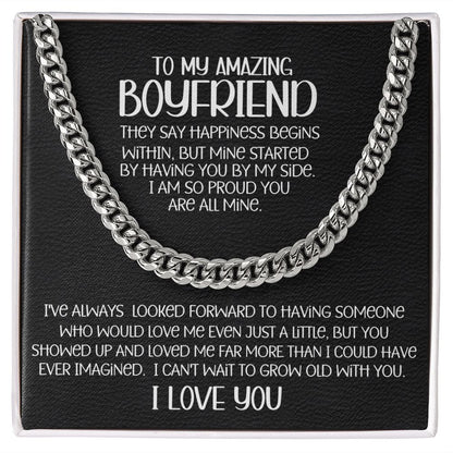 Amazing Boyfriend By My Side Cuban Link Chain