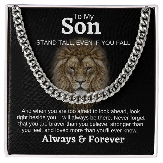 Son Lion Stand Tall Always & Forever Cuban Link