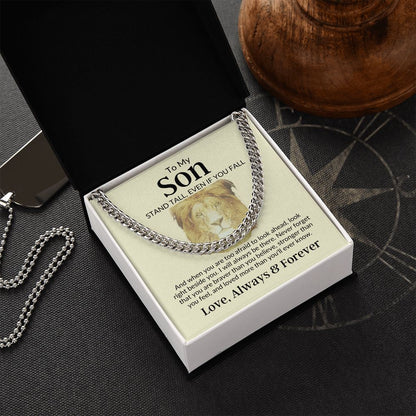Son Stand Tall Beige Cuban Link Chain