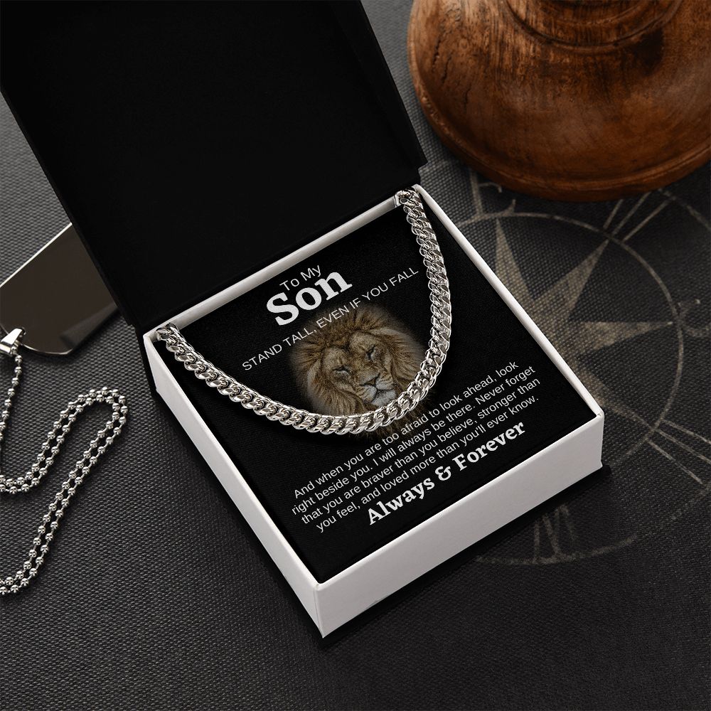 Son Lion Stand Tall Always & Forever Cuban Link