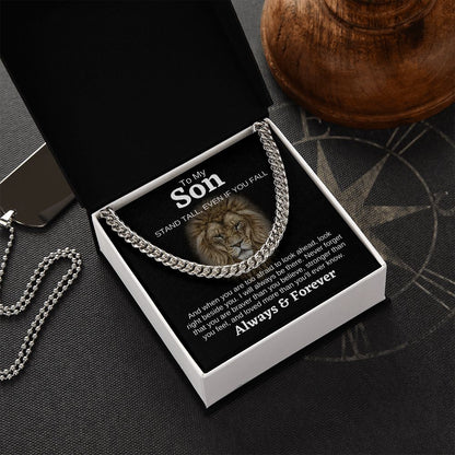 Son Lion Stand Tall Always & Forever Cuban Link