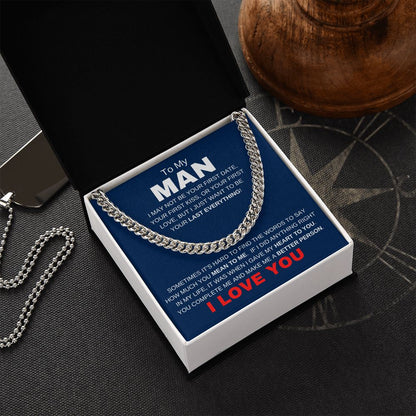MY MAN LAST EVERYTHING BLUE CUBAN LINK