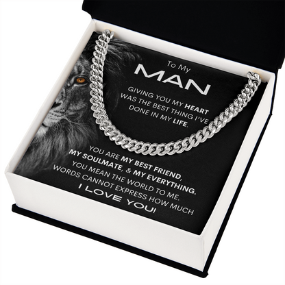 My Man Lion/ Cuban Link Chain