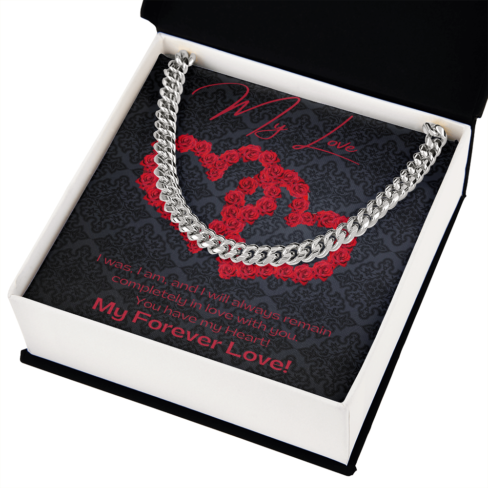 My Love Black/ Cuban Link Chain