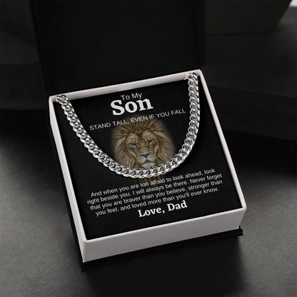 Son Lion Stand Tall Cuban Link Chain