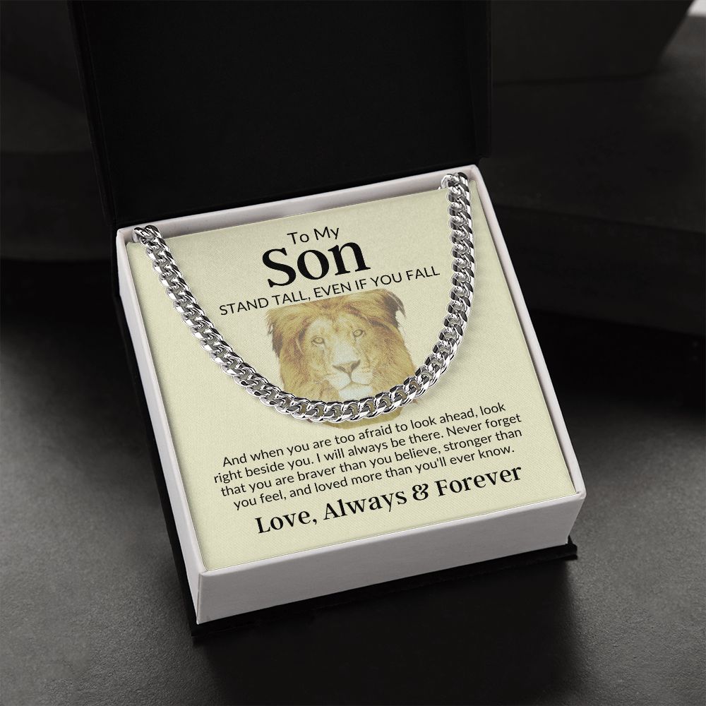 Son Stand Tall Beige Cuban Link Chain
