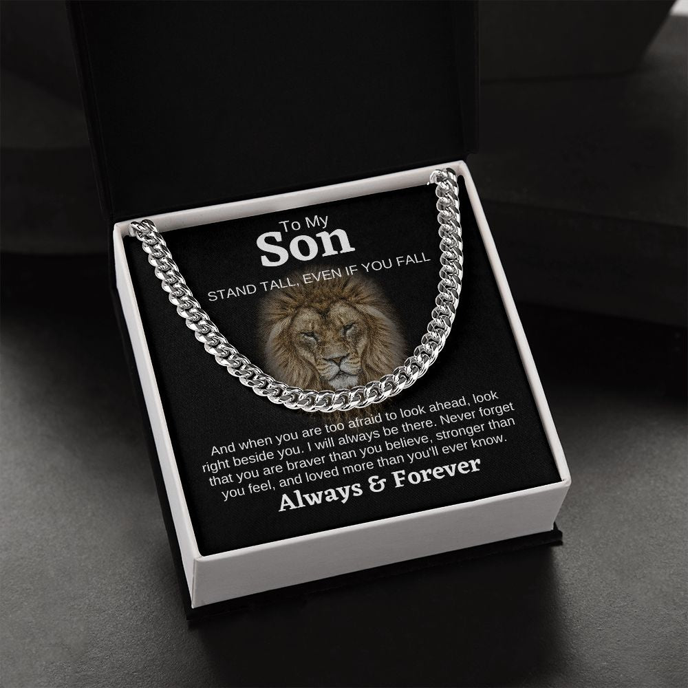 Son Lion Stand Tall Always & Forever Cuban Link