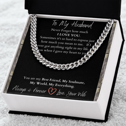 To My Husband I Love You/ Cuban Link