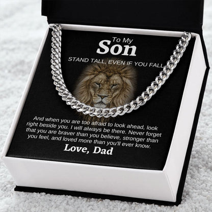 Son Lion Stand Tall Cuban Link Chain