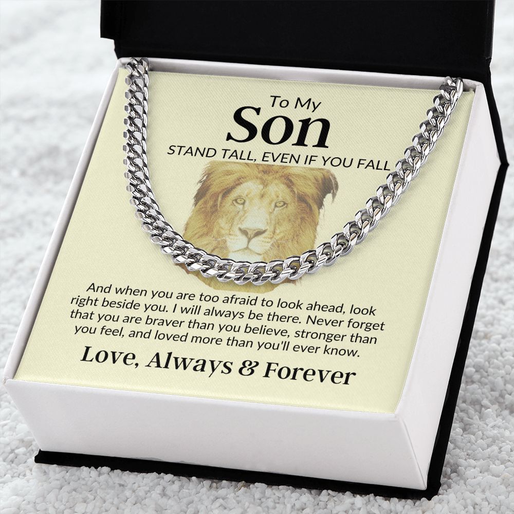 Son Stand Tall Beige Cuban Link Chain