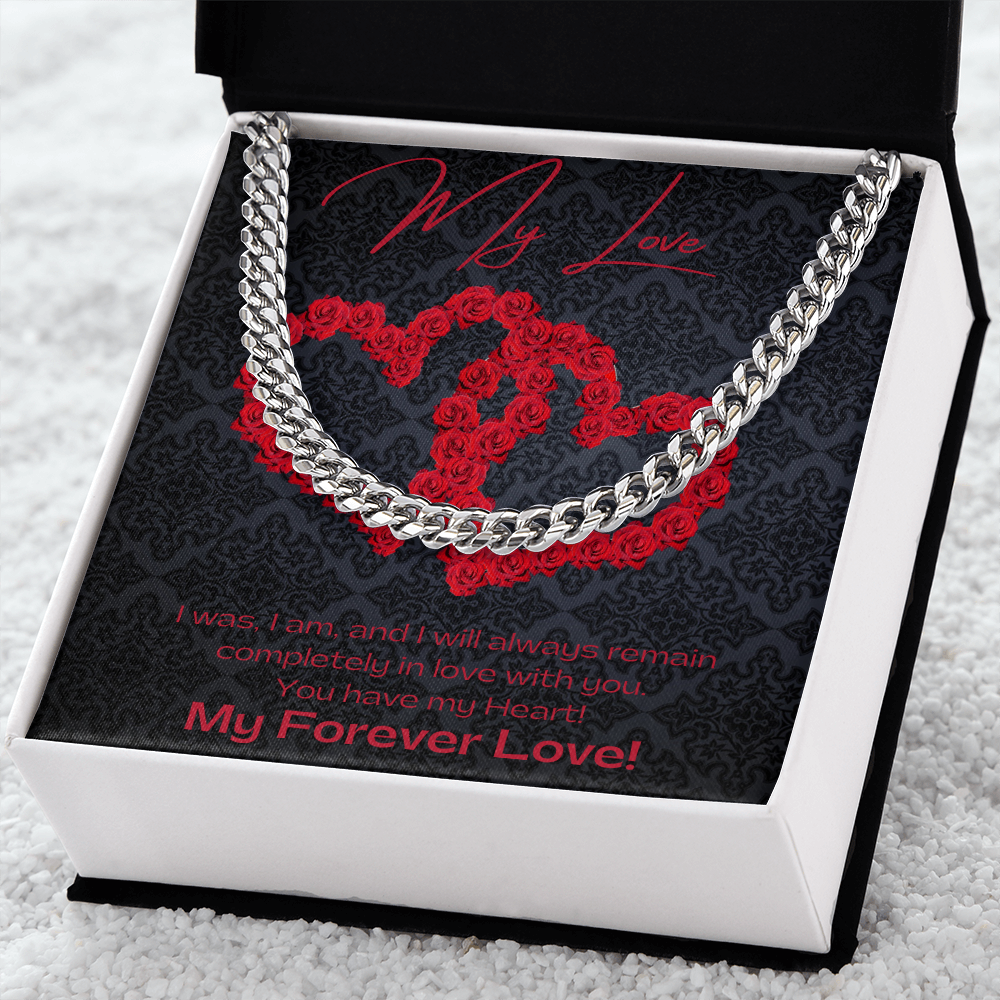 My Love Black/ Cuban Link Chain