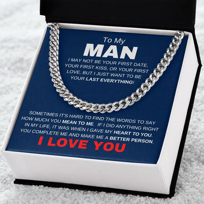 MY MAN LAST EVERYTHING BLUE CUBAN LINK