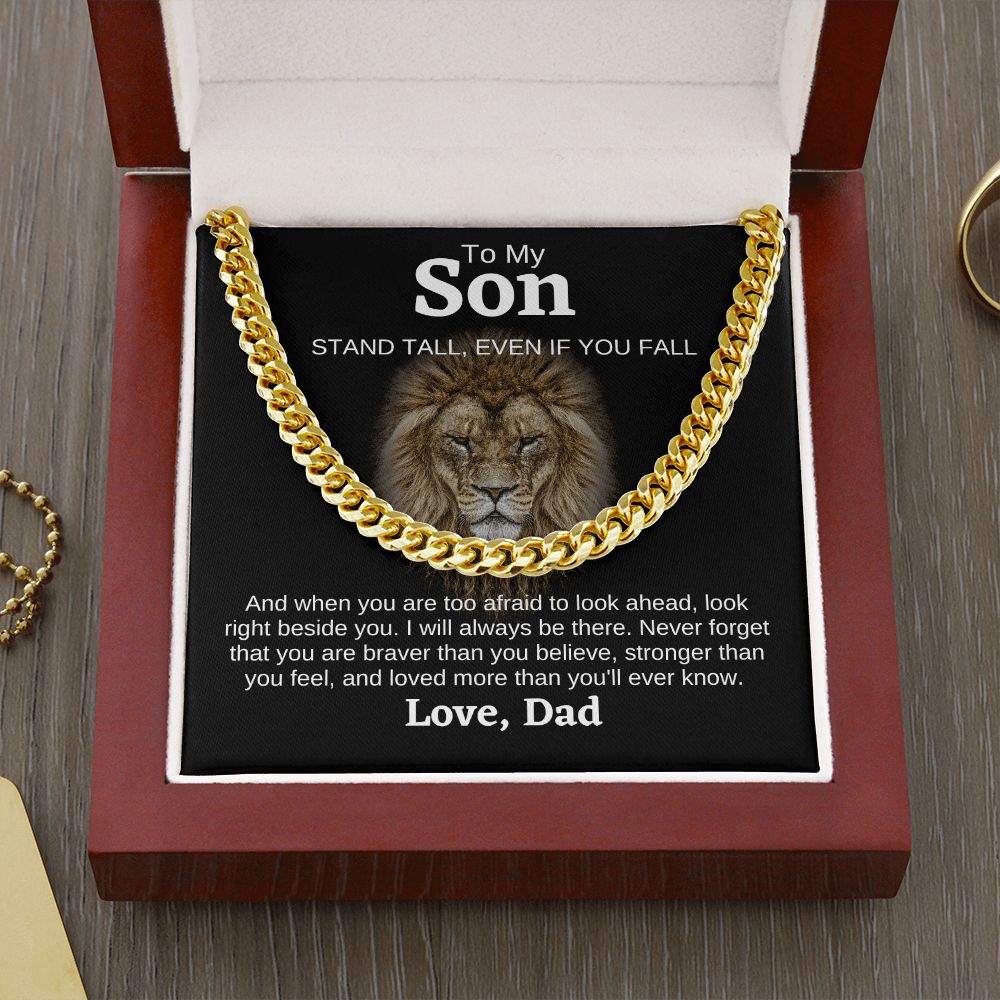 Son Lion Stand Tall Cuban Link Chain
