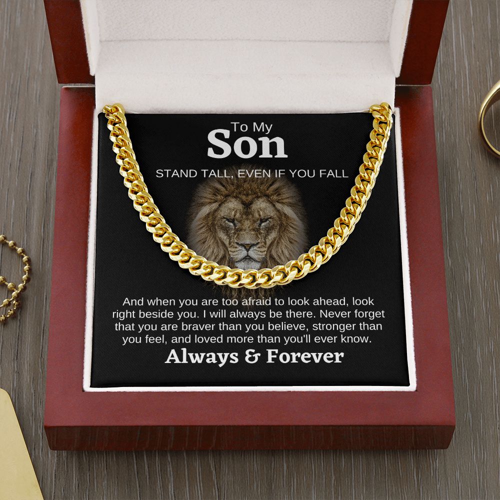 Son Lion Stand Tall Always & Forever Cuban Link