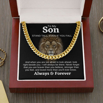 Son Lion Stand Tall Always & Forever Cuban Link