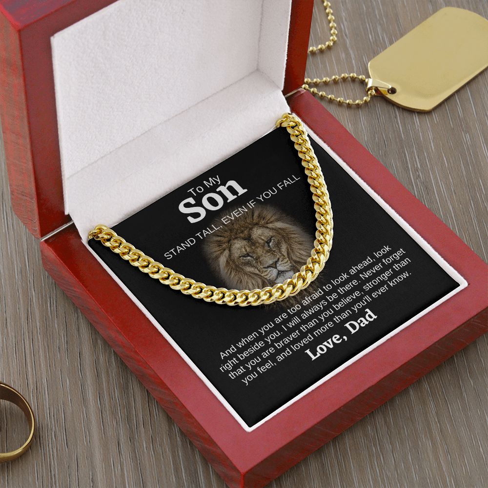 Son Lion Stand Tall Cuban Link Chain