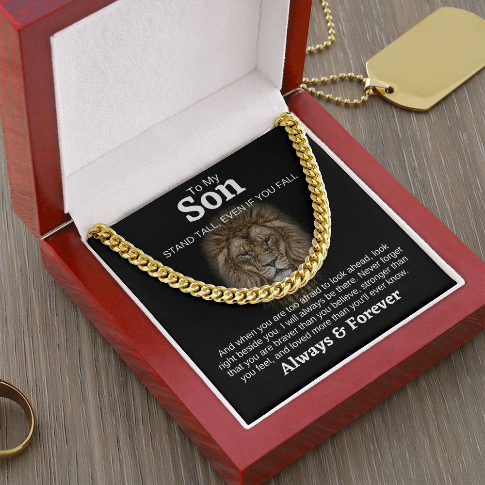 Son Lion Stand Tall Always & Forever Cuban Link