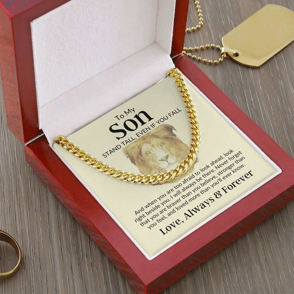 Son Stand Tall Beige Cuban Link Chain