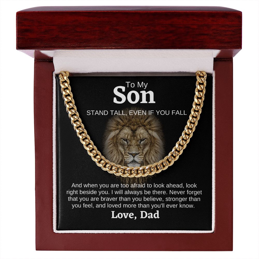 Son Lion Stand Tall Cuban Link Chain