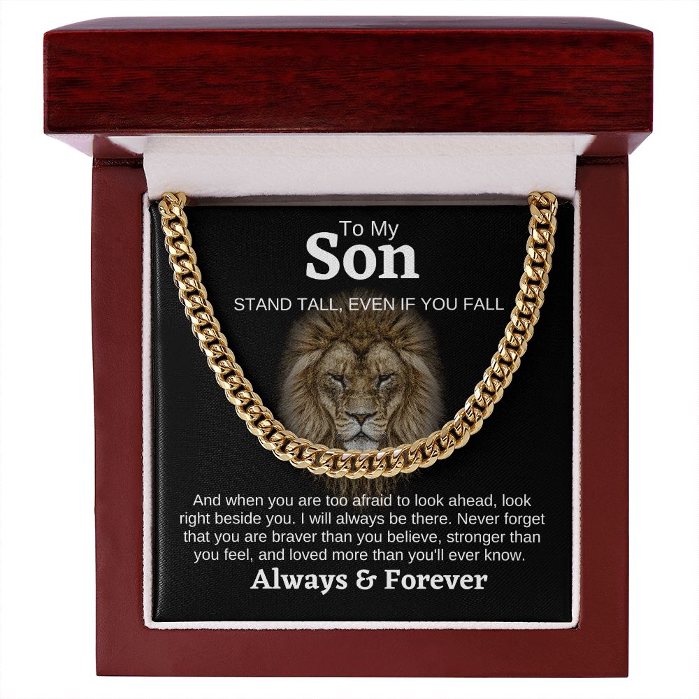 Son Lion Stand Tall Always & Forever Cuban Link