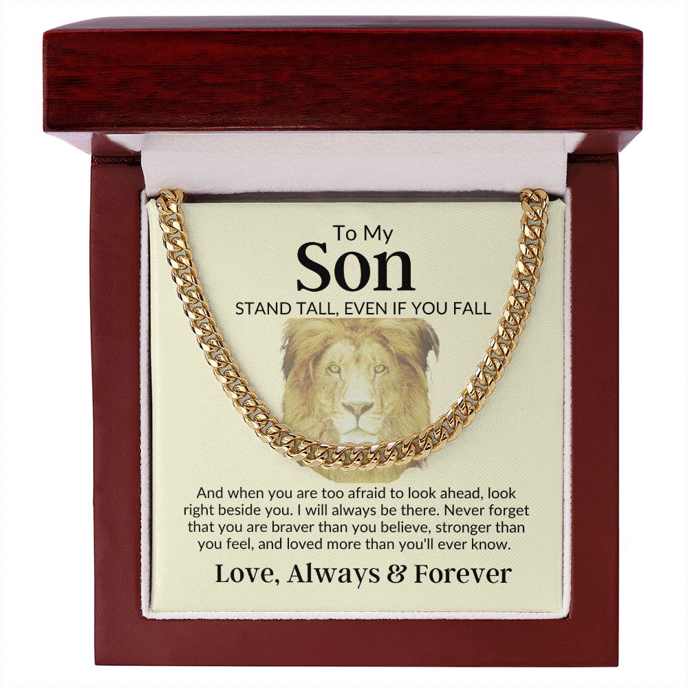 Son Stand Tall Beige Cuban Link Chain