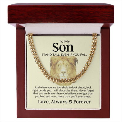 Son Stand Tall Beige Cuban Link Chain