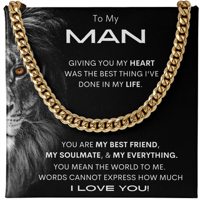 My Man Lion/ Cuban Link Chain