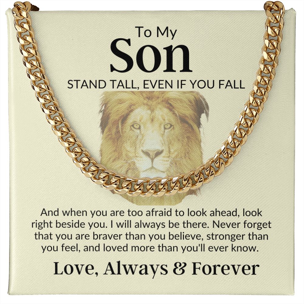 Son Stand Tall Beige Cuban Link Chain