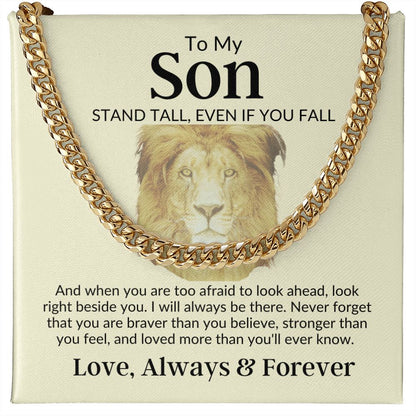 Son Stand Tall Beige Cuban Link Chain