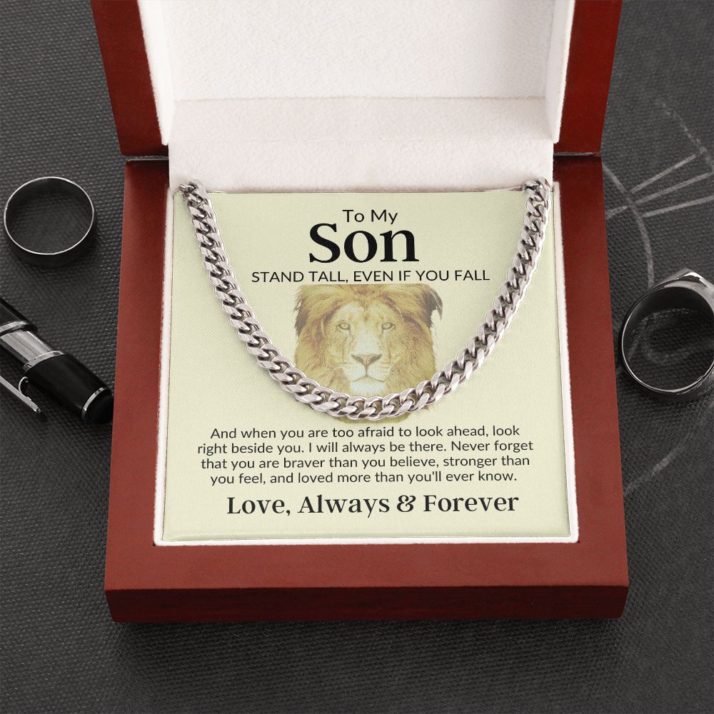 Son Stand Tall Beige Cuban Link Chain