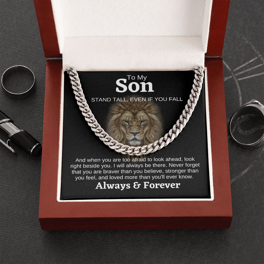 Son Lion Stand Tall Always & Forever Cuban Link