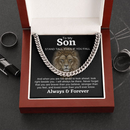 Son Lion Stand Tall Always & Forever Cuban Link