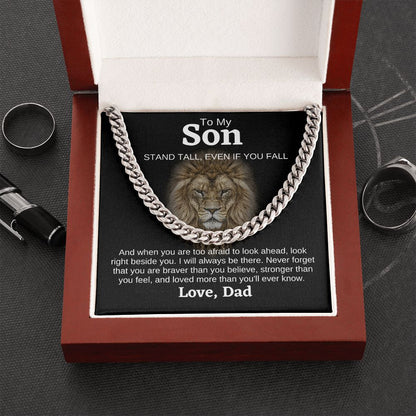 Son Lion Stand Tall Cuban Link Chain