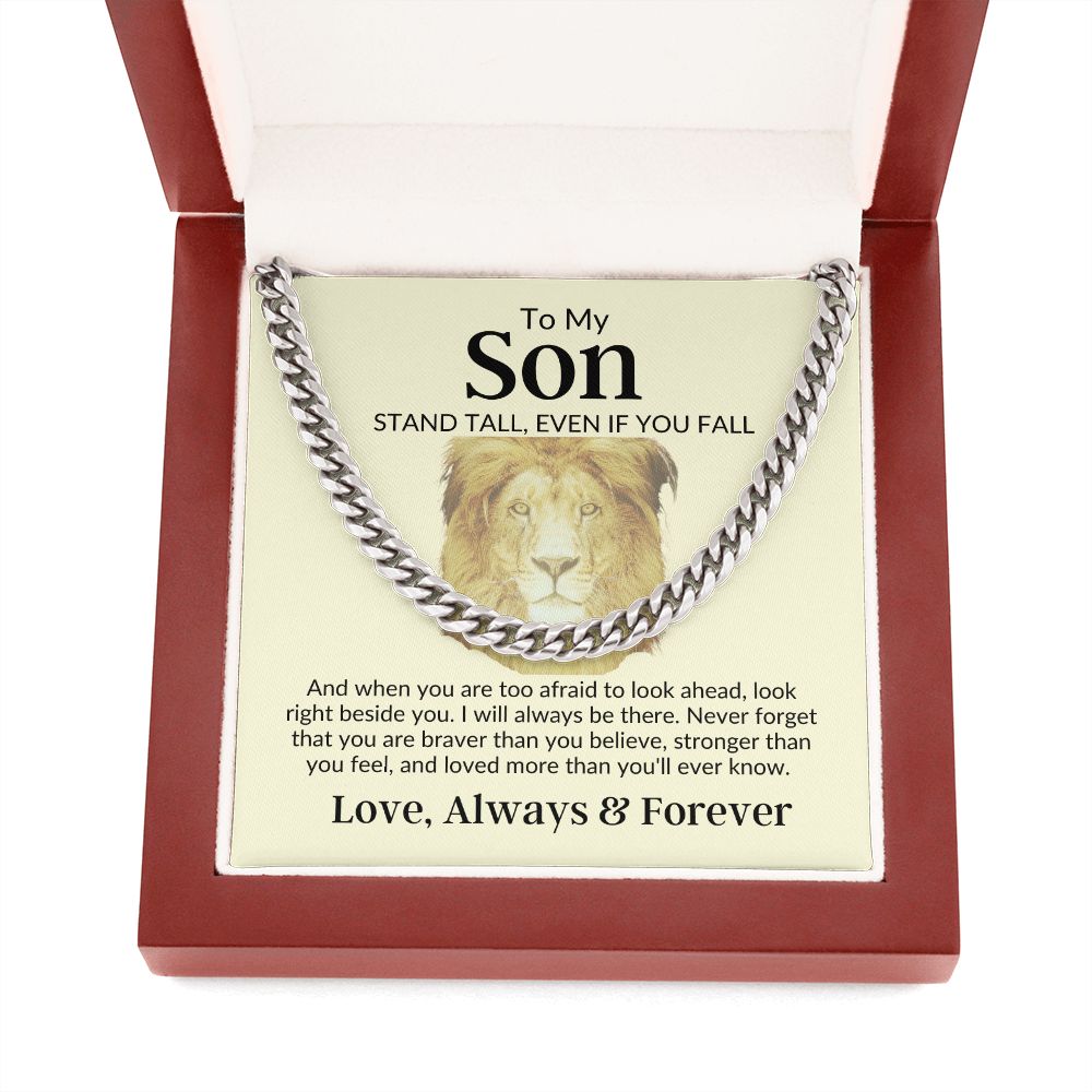 Son Stand Tall Beige Cuban Link Chain