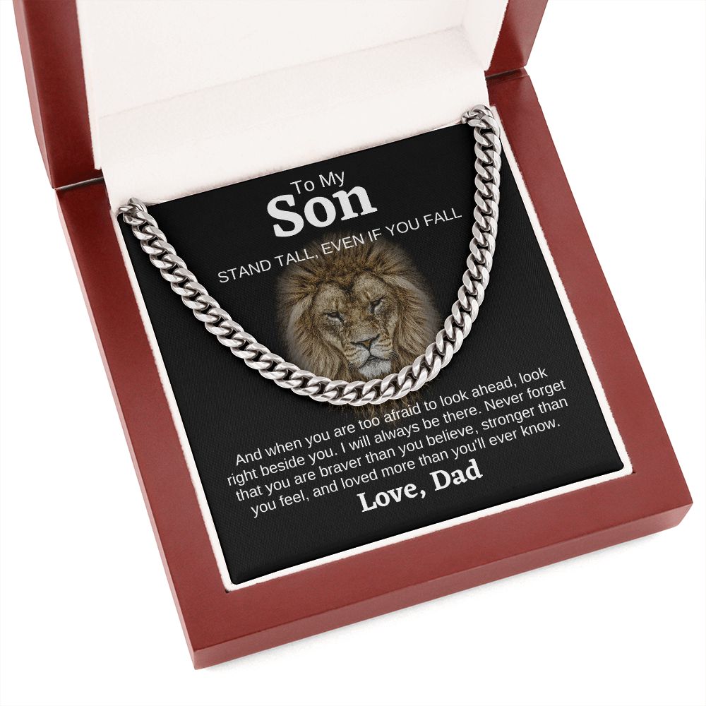 Son Lion Stand Tall Cuban Link Chain