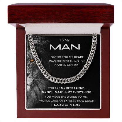 My Man Lion/ Cuban Link Chain