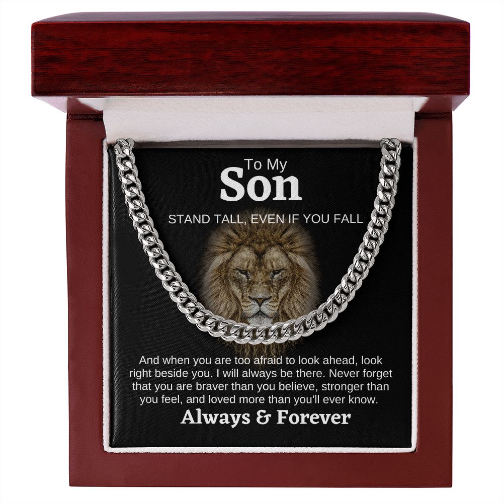Son Lion Stand Tall Always & Forever Cuban Link
