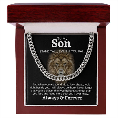 Son Lion Stand Tall Always & Forever Cuban Link