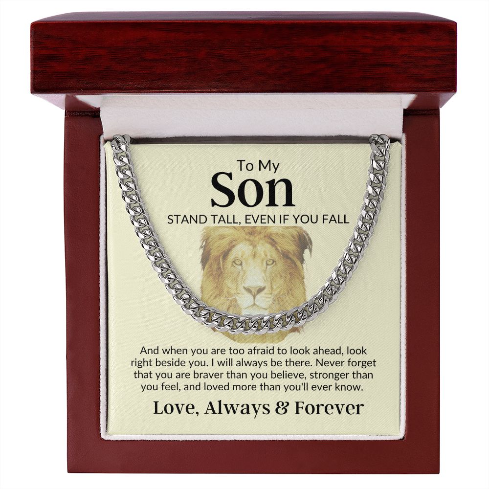 Son Stand Tall Beige Cuban Link Chain