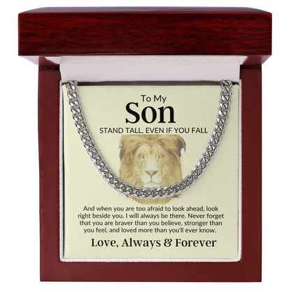 Son Stand Tall Beige Cuban Link Chain