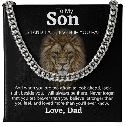 Son Lion Stand Tall Cuban Link Chain