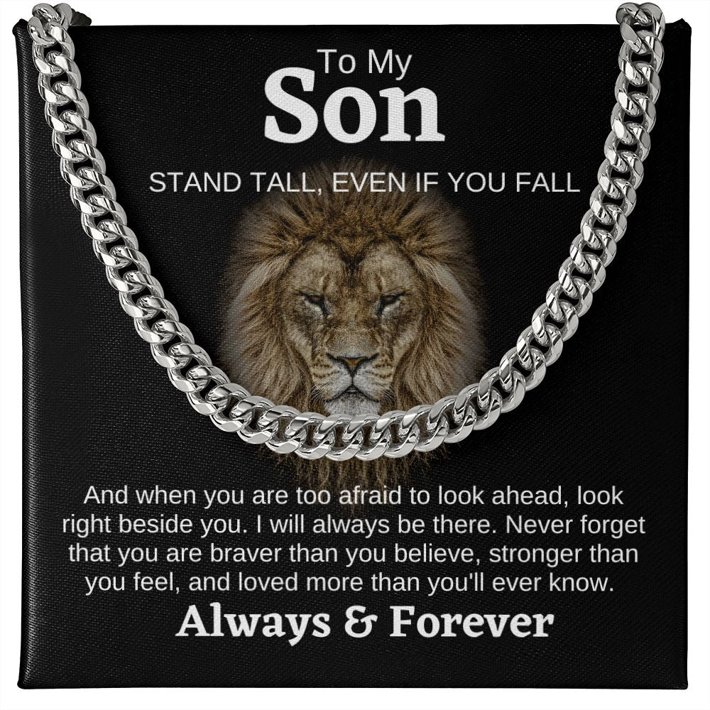 Son Lion Stand Tall Always & Forever Cuban Link