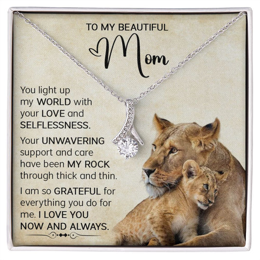Mom Lioness My World Alluring Beauty Necklace